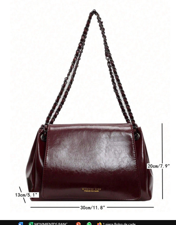 BOLSO FEDERICA COLOR BURDEOS