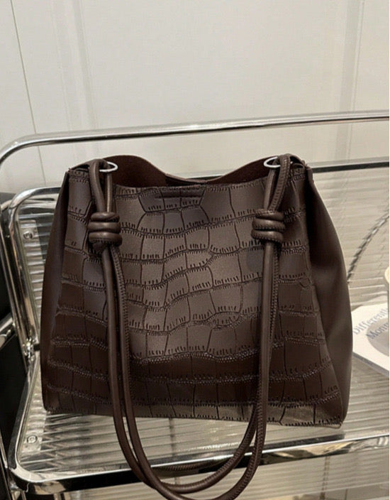 BOLSO CAFÉ DE HOMBRO