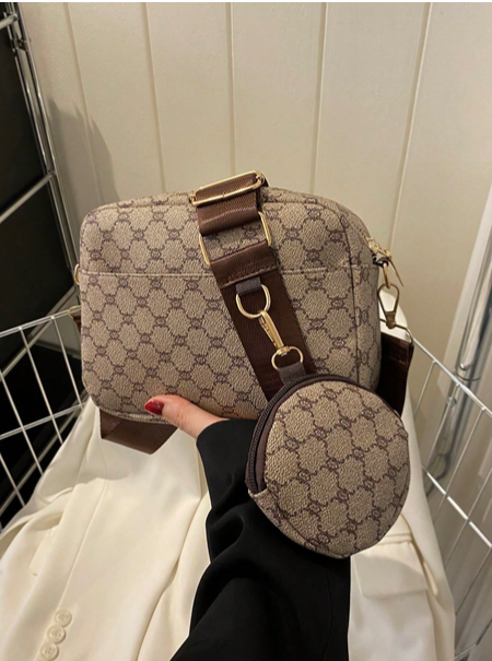 BOLSO CAQUI CON MONEDERO