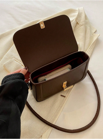 BOLSO CAFE CON HEBILLA