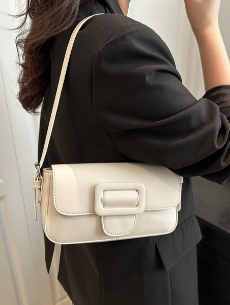 BOLSO BLANCO MARFIL HEBILLA
