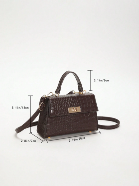 BOLSO MARRON CON SOLAPA