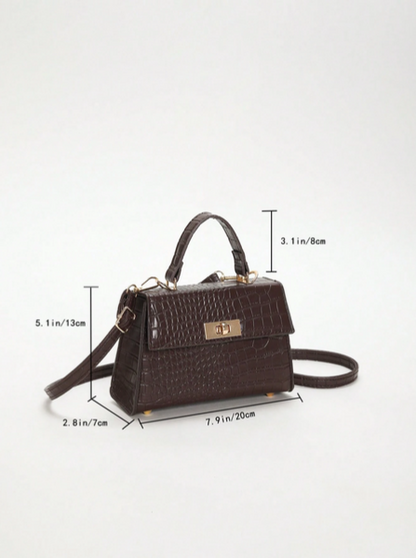 BOLSO MARRON CON SOLAPA