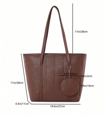 BOLSO MARRON GRANDE MONEDERO