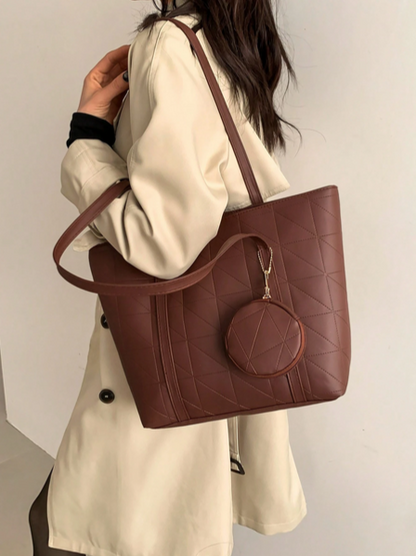 BOLSO MARRON GRANDE MONEDERO
