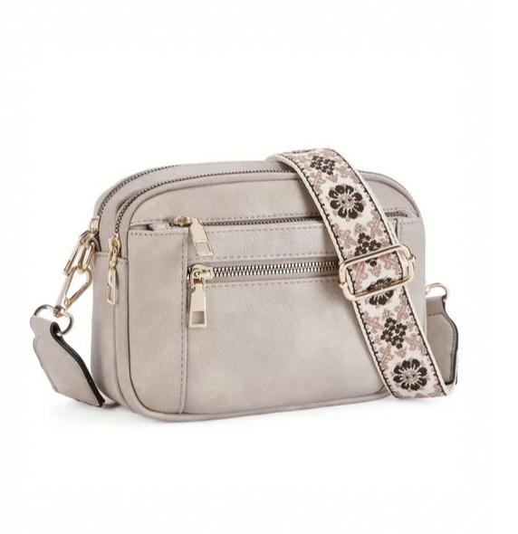 BOLSO GRIS 4 COMPARTIMIENTOS