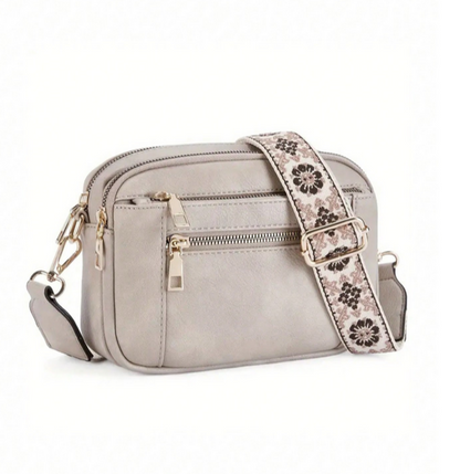 BOLSO GRIS 4 COMPARTIMIENTOS