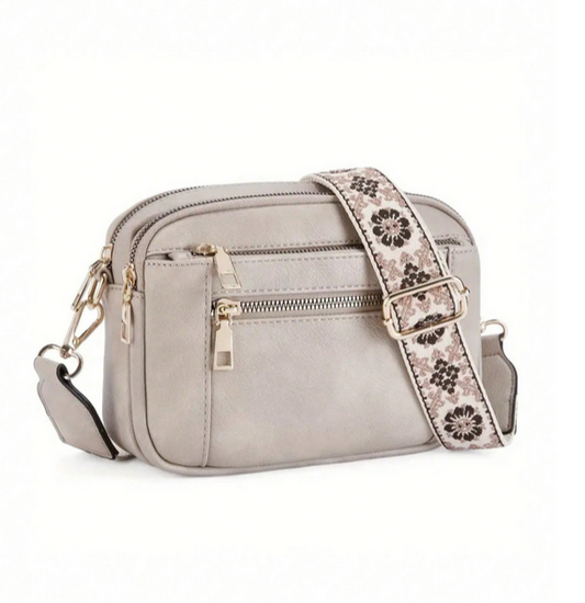 BOLSO GRIS 4 COMPARTIMIENTOS