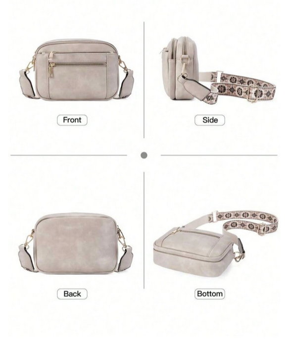 BOLSO GRIS 4 COMPARTIMIENTOS