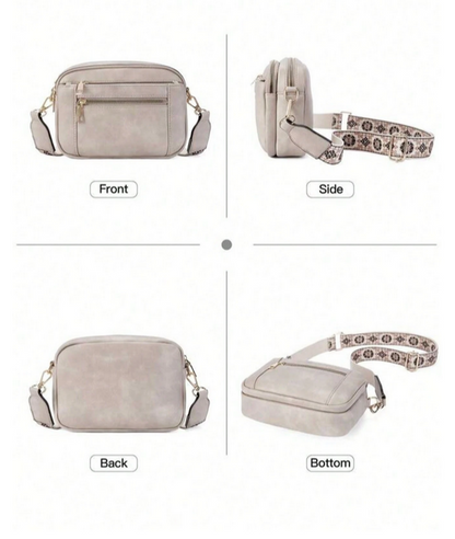 BOLSO GRIS 4 COMPARTIMIENTOS