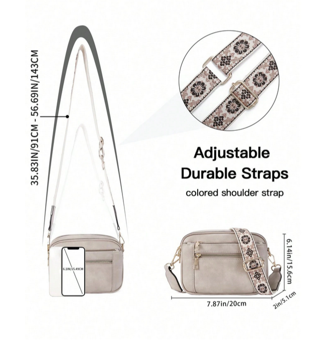 BOLSO GRIS 4 COMPARTIMIENTOS