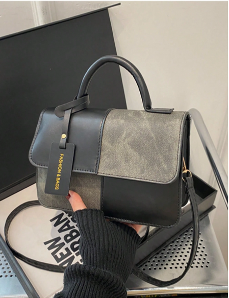 BOLSO NEGRO CON GRIS