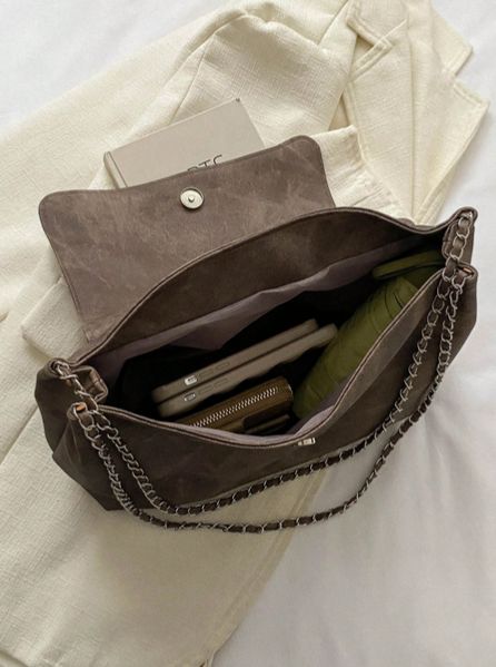 BOLSO GRANDE CON SOLAPA VINTAGE