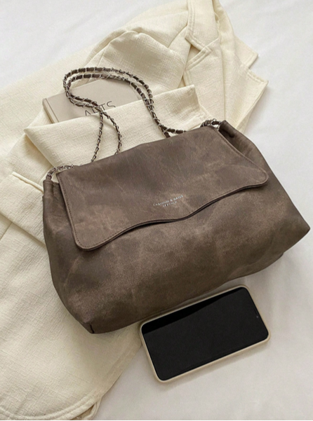 BOLSO GRANDE CON SOLAPA VINTAGE