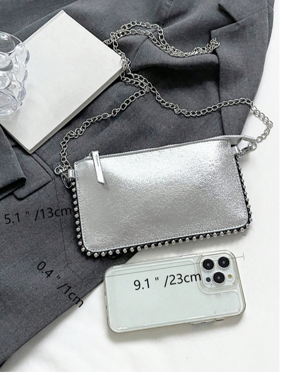 BOLSO FIESTA PLATEADO