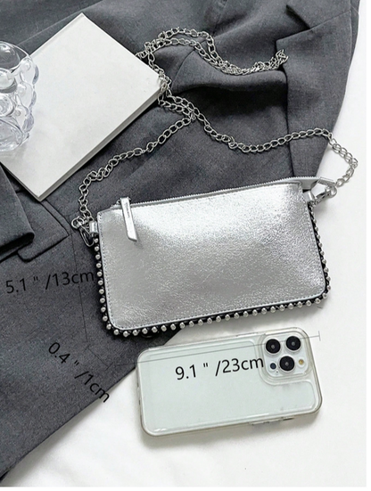 BOLSO FIESTA PLATEADO