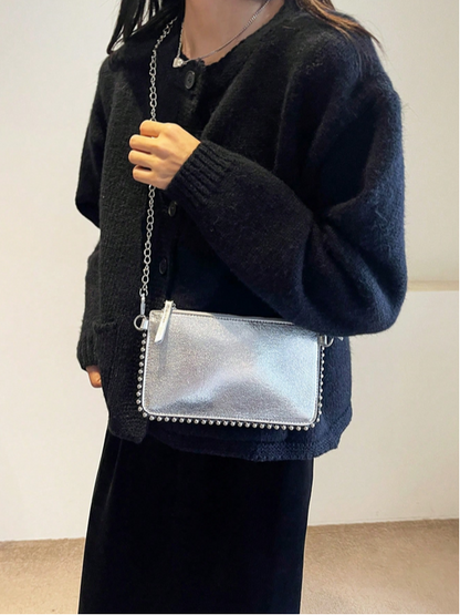 BOLSO FIESTA PLATEADO