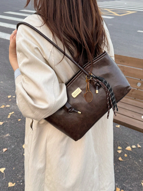 BOLSO MARRON DE HOMBRO