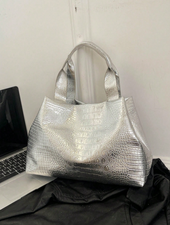 BOLSO PLATEADO DE MANO