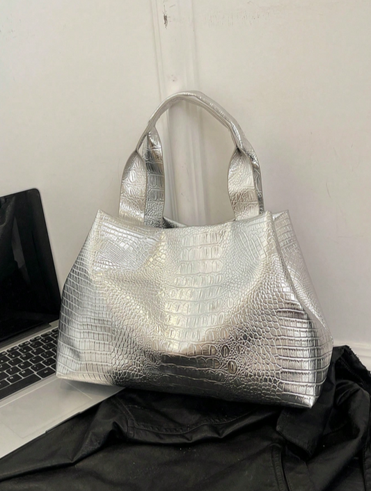 BOLSO PLATEADO DE MANO