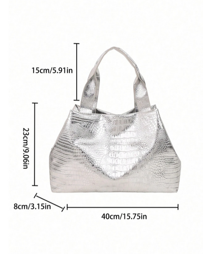 BOLSO PLATEADO DE MANO