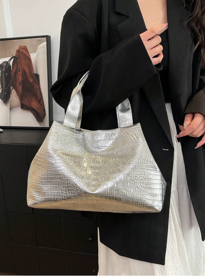 BOLSO PLATEADO DE MANO