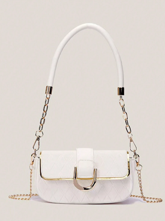 BOLSO BLANCO CON HEBILLA