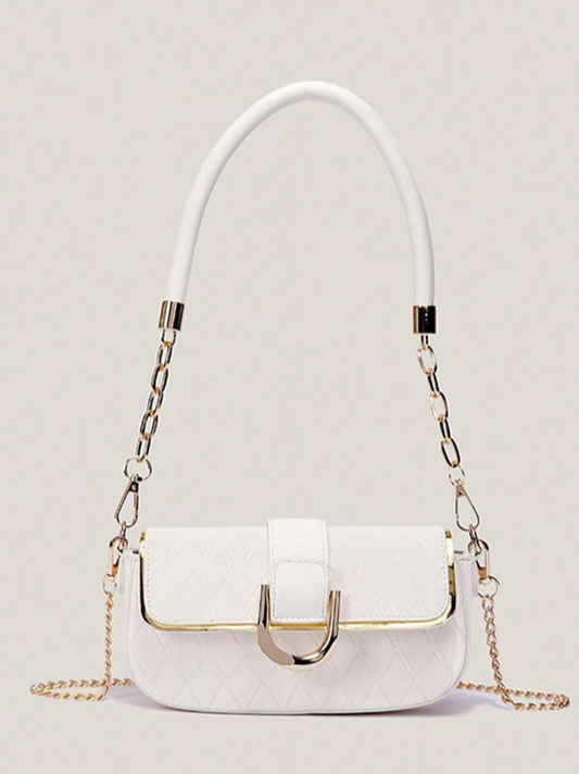 BOLSO BLANCO CON HEBILLA