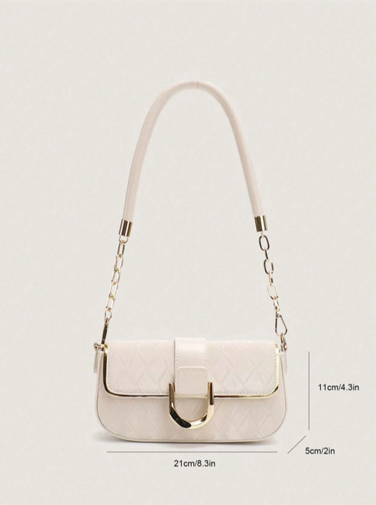 BOLSO BLANCO CON HEBILLA