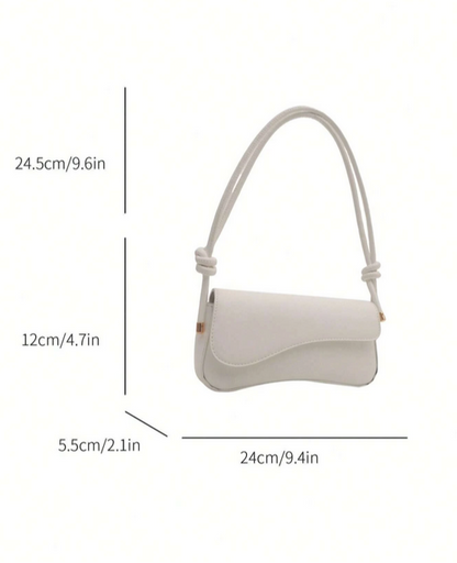 BOLSO BLANCO SOLAPA ASIMETRICA