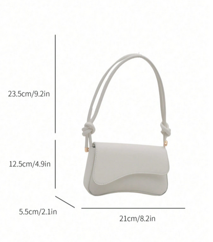 BOLSO BLANCO SOLAPA ASIMETRICA