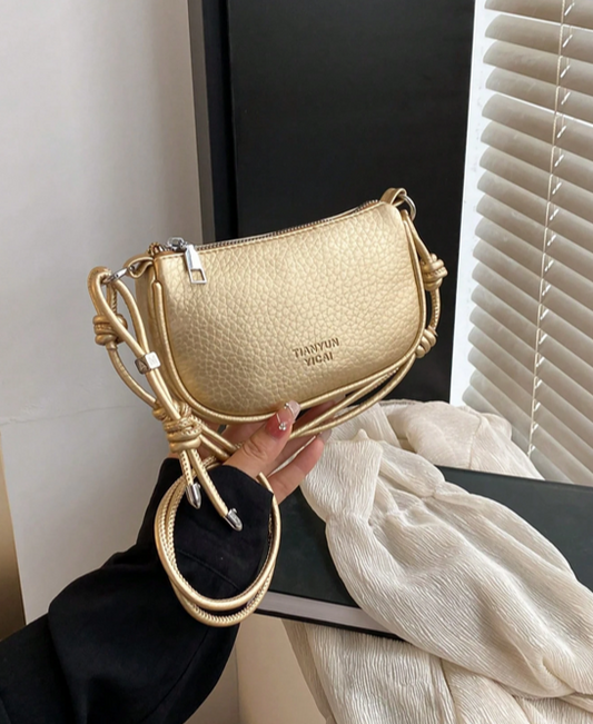 BOLSO  BANDOLERA DORADO