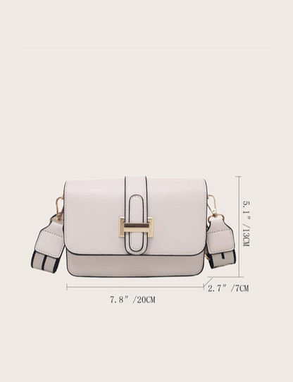BOLSO BLANCO MARFIL CON HEBILLA ELEGANTE