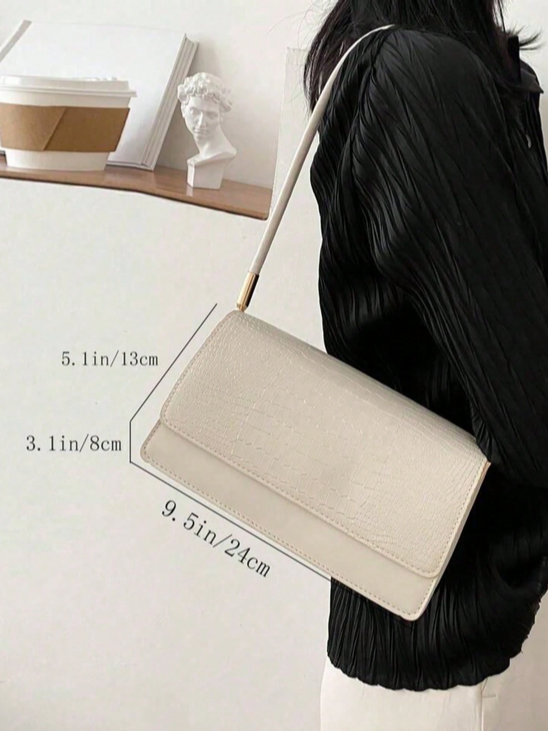 BOLSO TIPO BAGUETTE  BLANCO