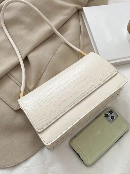 BOLSO TIPO BAGUETTE  BLANCO