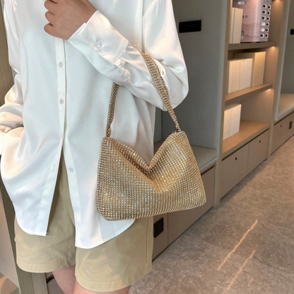 BOLSO DORADO IMITACION PEDRERIA