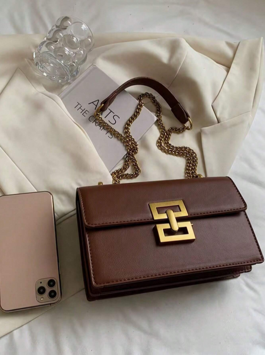 BOLSO MARRON HEBILLA PRECOLOMBINA