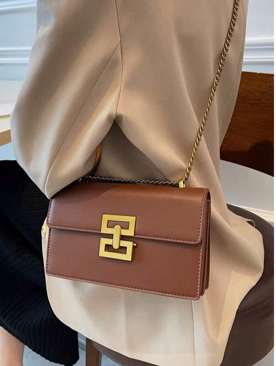 BOLSO MARRON HEBILLA PRECOLOMBINA