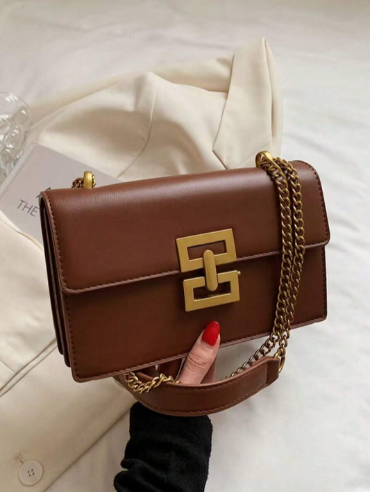 BOLSO MARRON HEBILLA PRECOLOMBINA