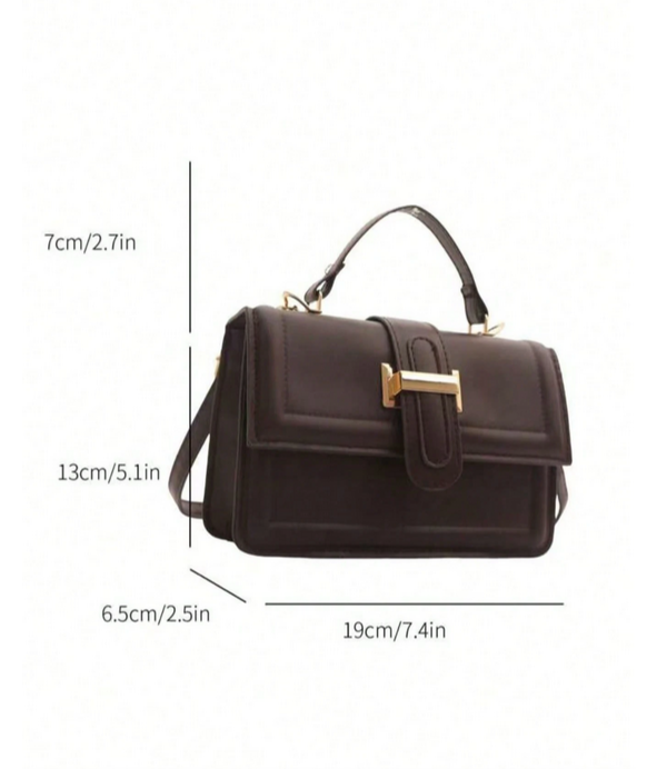 BOLSO MARRON HEBILLA DELANTERA