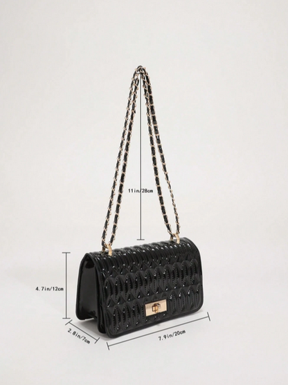 BOLSO NEGRO DISEÑO ALTO RELIEVE