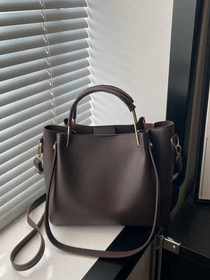 BOLSO CAFE, DE MANO, HOMBRO O CRUZADO