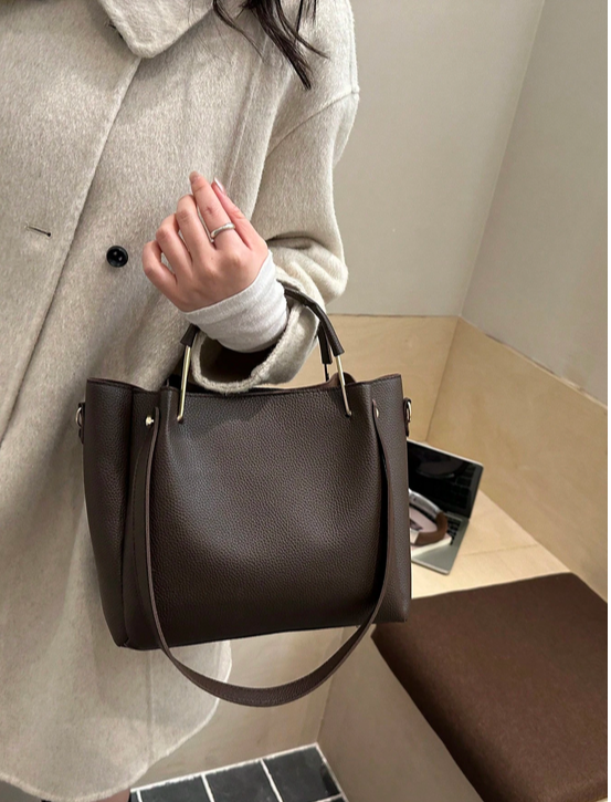 BOLSO CAFE, DE MANO, HOMBRO O CRUZADO