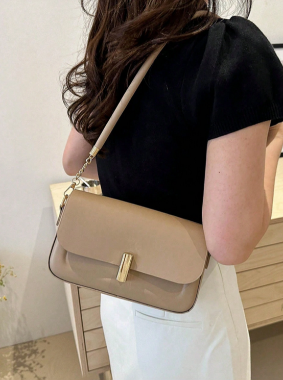 BOLSO CAQUI HEBILLA DE LUJO