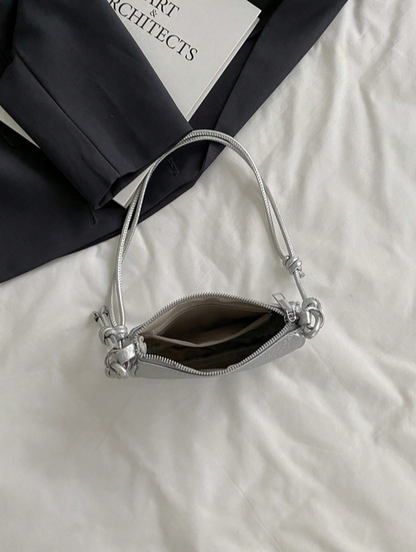BOLSO BANDOLERA PLATEADO