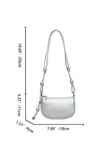 BOLSO BANDOLERA PLATEADO