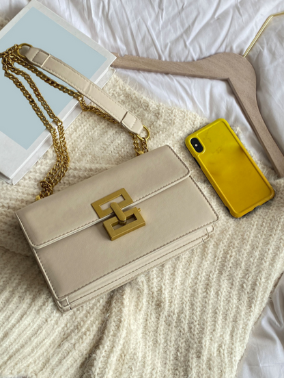 BOLSO BEIGE HEBILLA PRECOLOMBINA