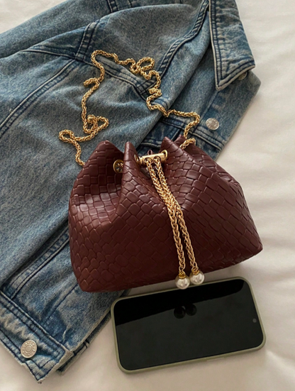 BOLSO CUBO BURDEOS