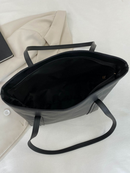 BOLSO GRANDE NEGRO DISEÑO ROMBOS