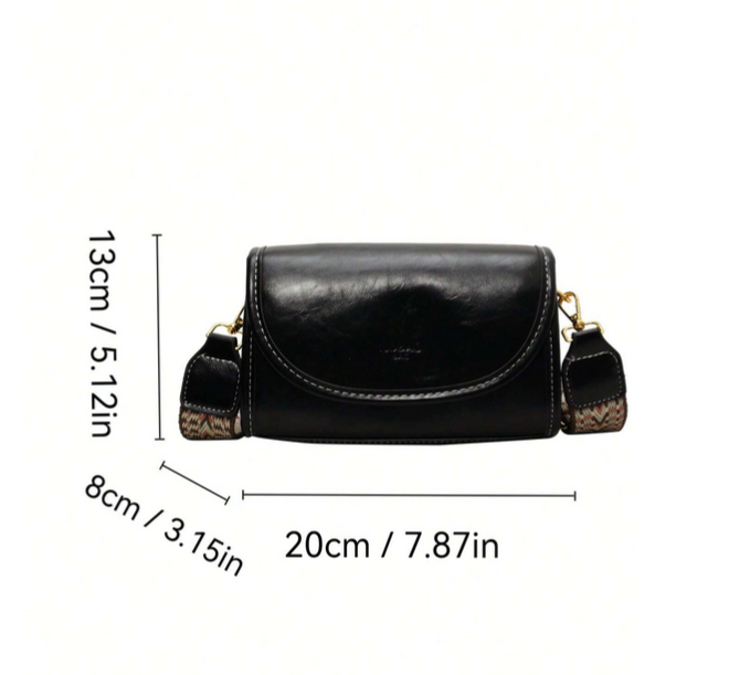 BOLSO NEGRO CORREA TEJIDA